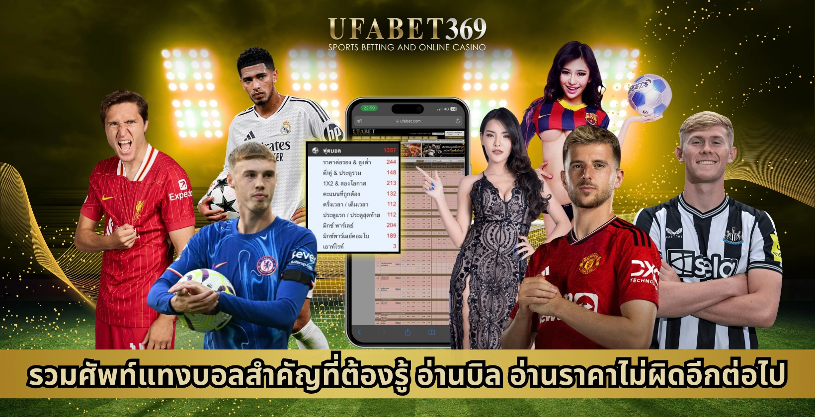 รวมศัพท์แทงบอลสำคัญที่ต้องรู้ อ่านบิล อ่านราคาไม่ผิดอีกต่อไป
