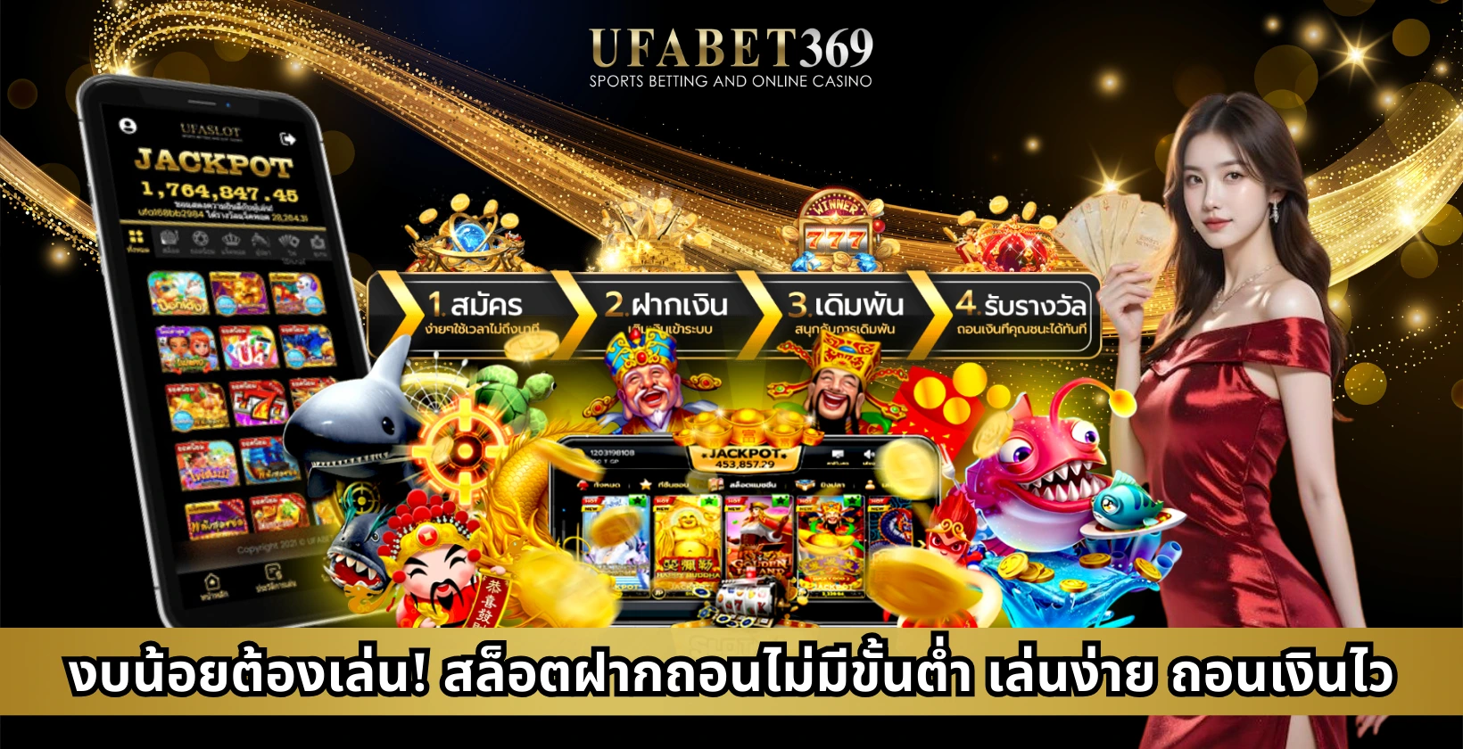 งบน้อยต้องเล่น! สล็อตฝากถอนไม่มีขั้นต่ำ เล่นง่าย ถอนเงินไว