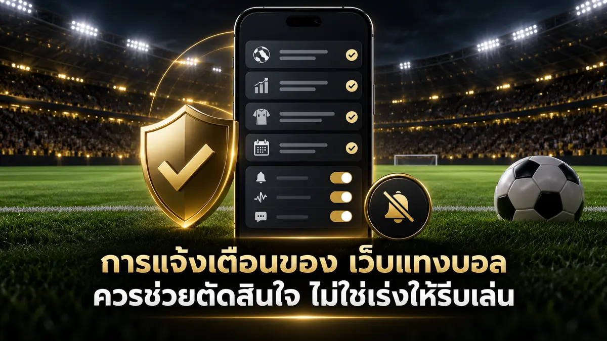 การแจ้งเตือนของ เว็บแทงบอล ควรช่วยตัดสินใจ ไม่ใช่เร่งให้รีบเล่น