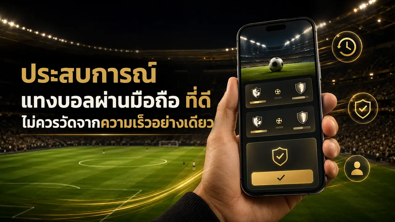 ประสบการณ์ แทงบอลผ่านมือถือ ที่ดี ไม่ควรวัดจากความเร็วอย่างเดียว