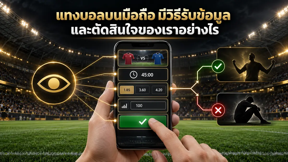 แทงบอลบนมือถือ มีวิธีรับข้อมูล และตัดสินใจของเราอย่างไร