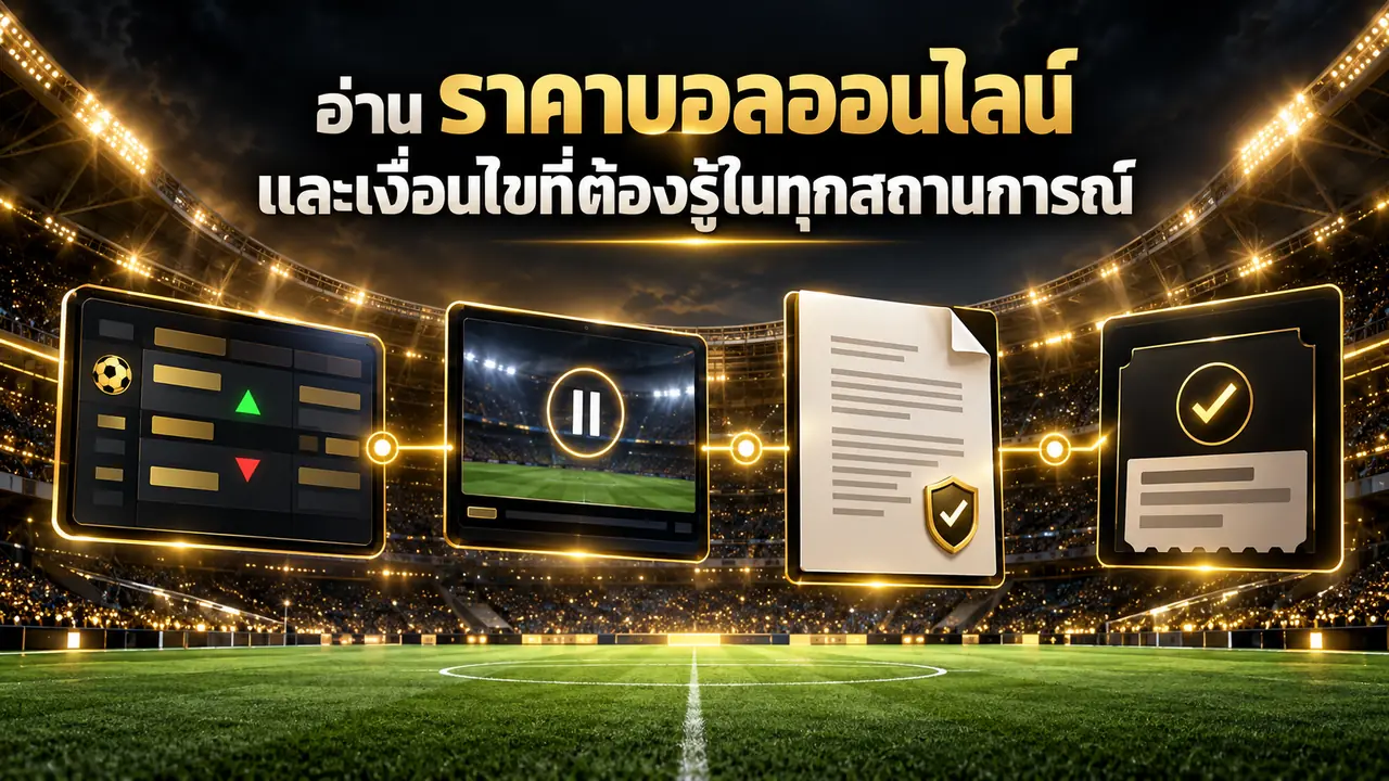 อ่าน ราคาบอลออนไลน์ และเงื่อนไขที่ต้องรู้ในทุกสถานการณ์